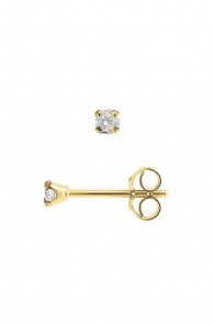 Earrings Gold Diamond Solitaire