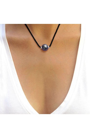 Genuine Black Pearl Necklace