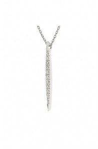 Silver Necklace With Diamonds