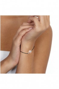 Bracelet Perle Blanche & Véritables Diamants