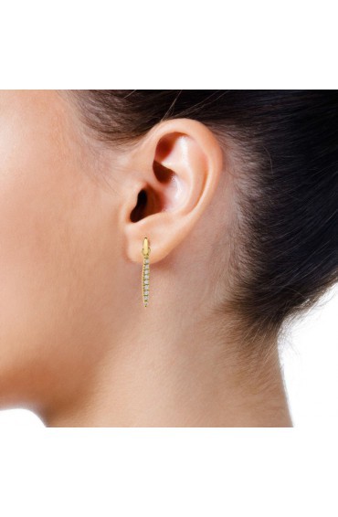 Gold Diamond Drop Earrings