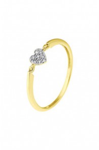 Gold Ring Heart Solitaire