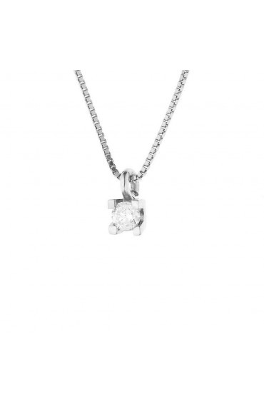 Silver Necklace With Diamonds